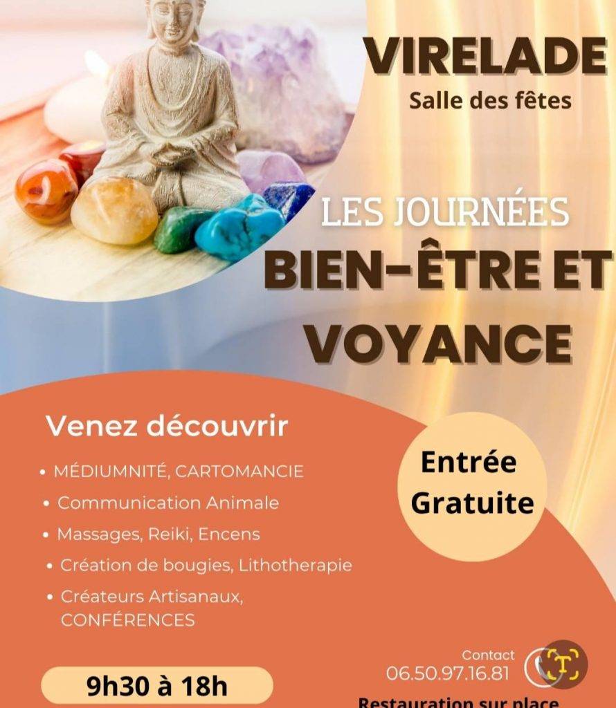 Affiche Evénement Journées Bien-être et Voyance à Virelade