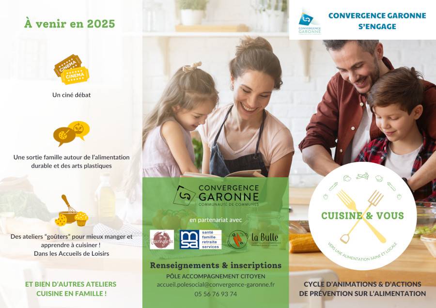 Recto Flyer Pole Accompagnement Citoyen - CDC Convergence Garonne - Alimentation Durable - Virelade