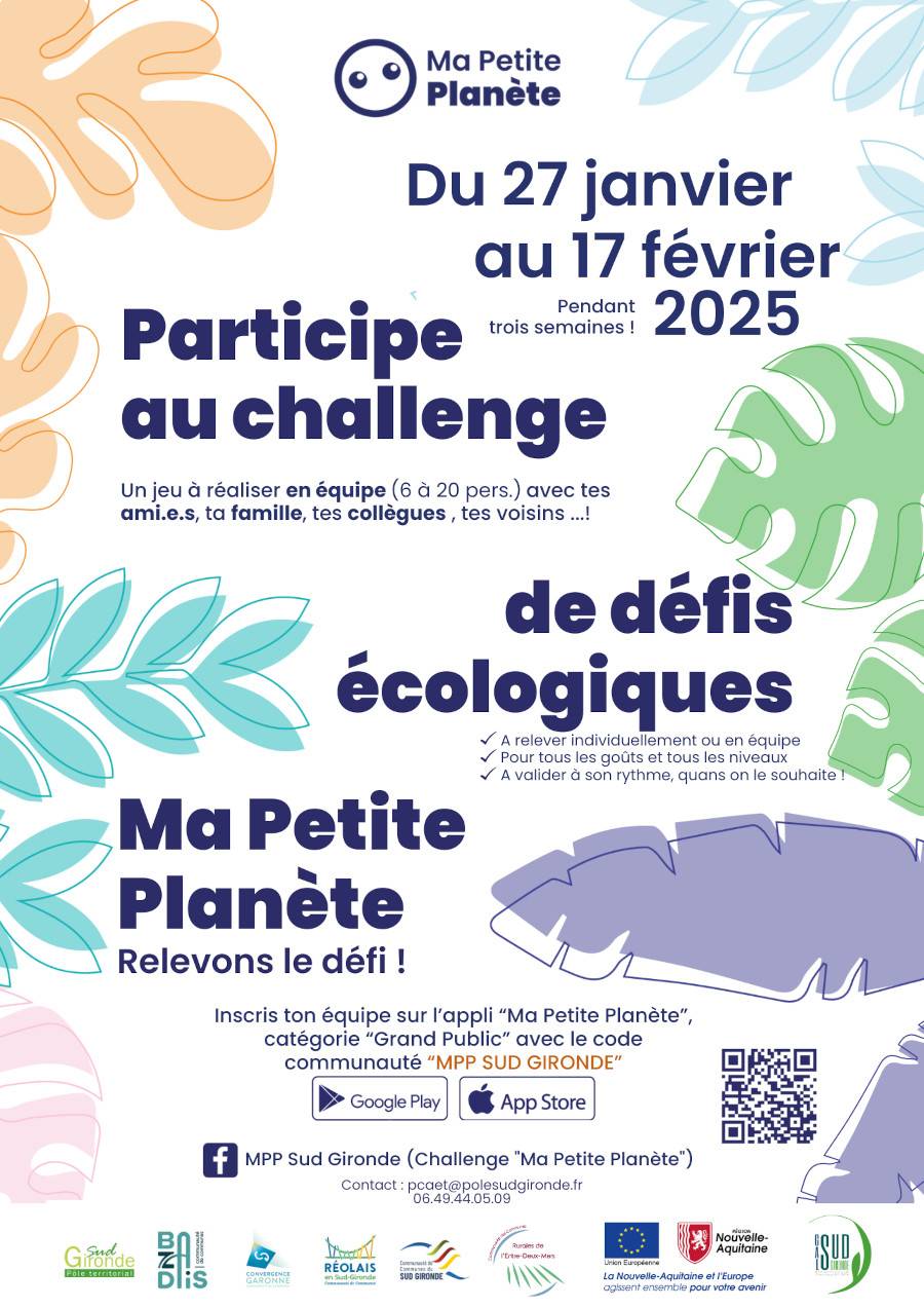 Affiche Challenge Ma Petite Planète - Pole Territorial Sud Gironde